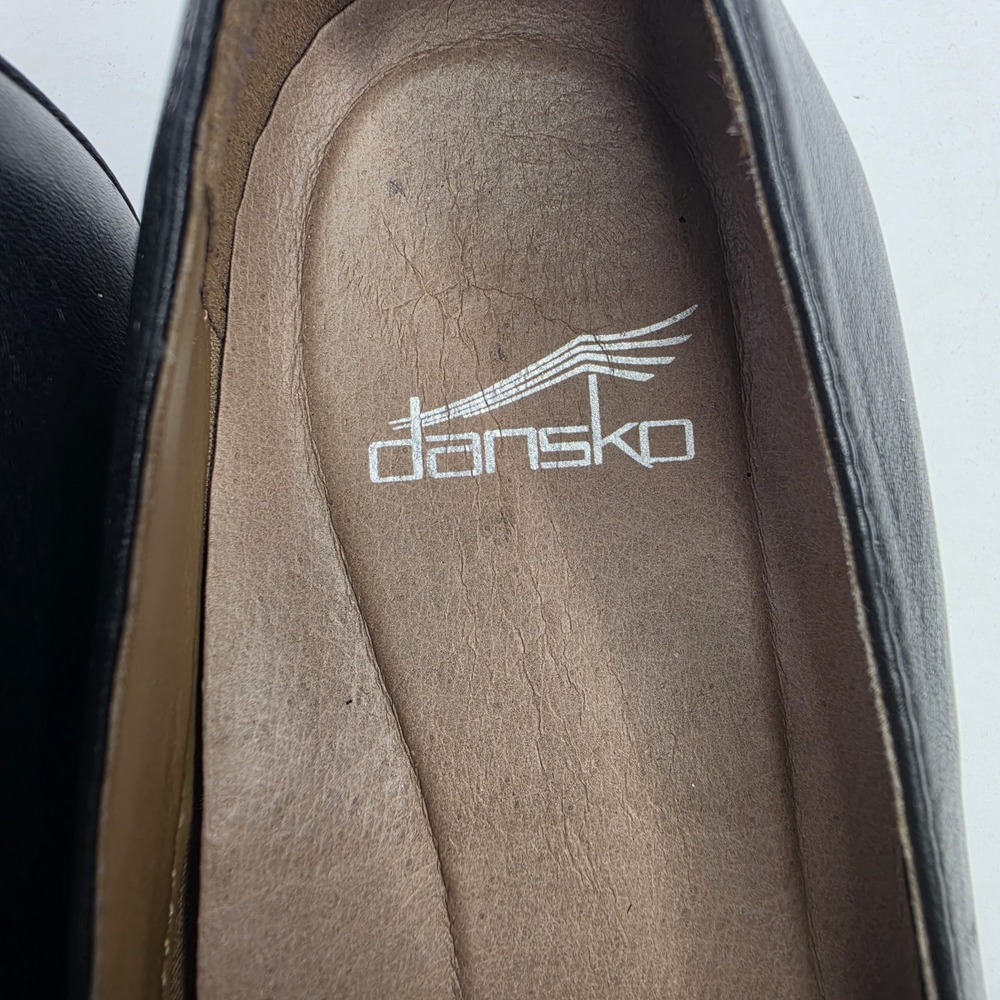 Dansko Black Clogs Leather Upper/Lining Size 8.5/39 - Picture 9 of 9
